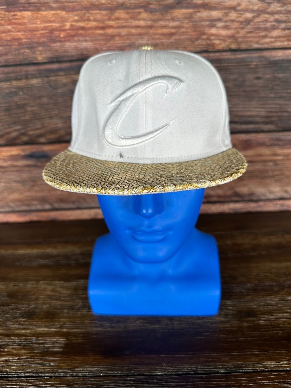 New Era Cavaliers Embroidered 'C' Snapback Hat with Snake Textured Gold Visor